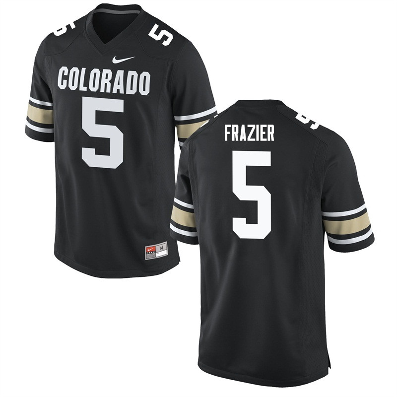 Men #5 George Frazier Colorado Buffaloes College Football Jerseys Sale-Home Black